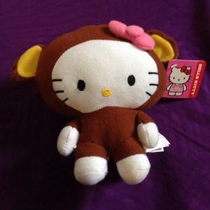 NWT Monkey Hello Kitty Plush