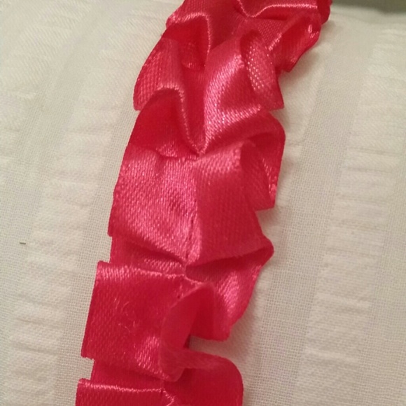 YAYA Bright pink ruffle headband (HANDMADE) - Picture 2 of 4