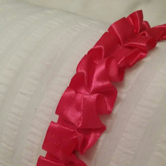 YAYA Bright pink ruffle headband (HANDMADE) - Picture 3 of 4