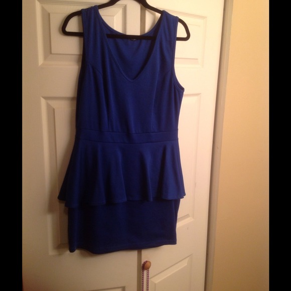 REDUCED!!! Royal blue peplum mini dress