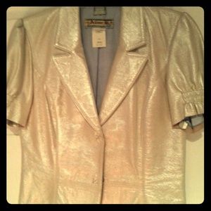 Allen B silver leather jacket