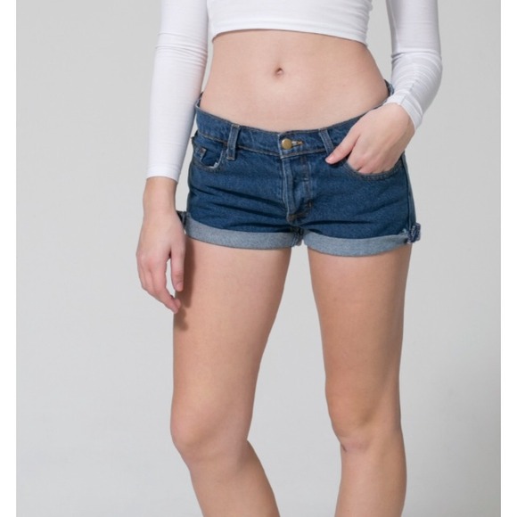 American Apparel Dark Wash Boyfriend Short