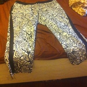 Floral print tuxedo pants