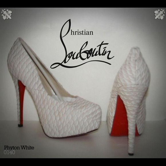 Louboutin Shoes - Clearance  Loubies  Daffodile Phyton off white