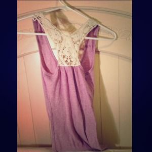 Baby purple tank with crochet knit back 🎀