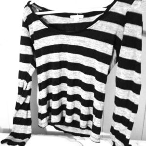 Striped long sleeve tee