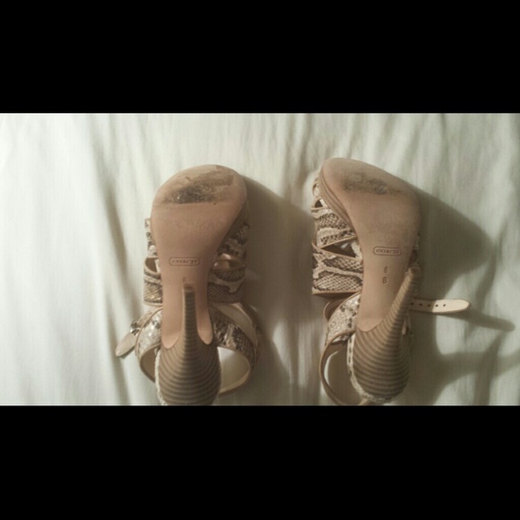 Coach Alba Printed Python Heels - Picture 3 of 3