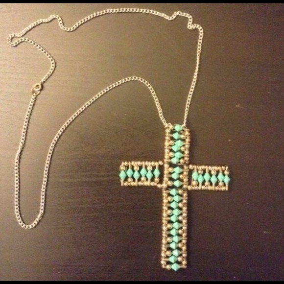 Jewelry - ❌Sold Turquoise Cross Necklace