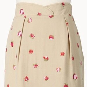 Brushed Khaki Rose Skirt