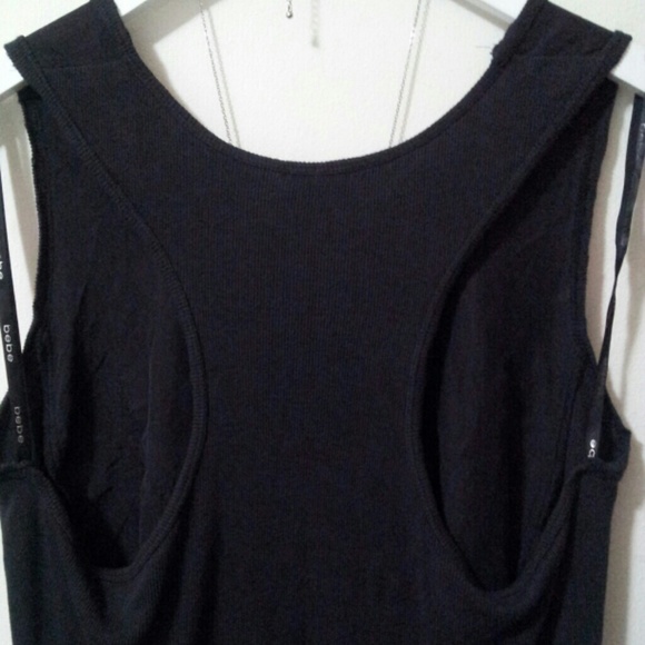 Bebe Cropped Racerback Tank Top - Picture 4 of 4