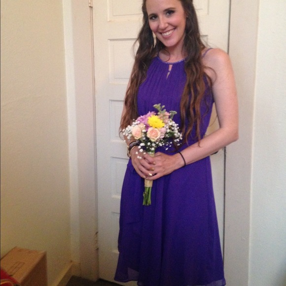 A super cute purple dress with sequins!