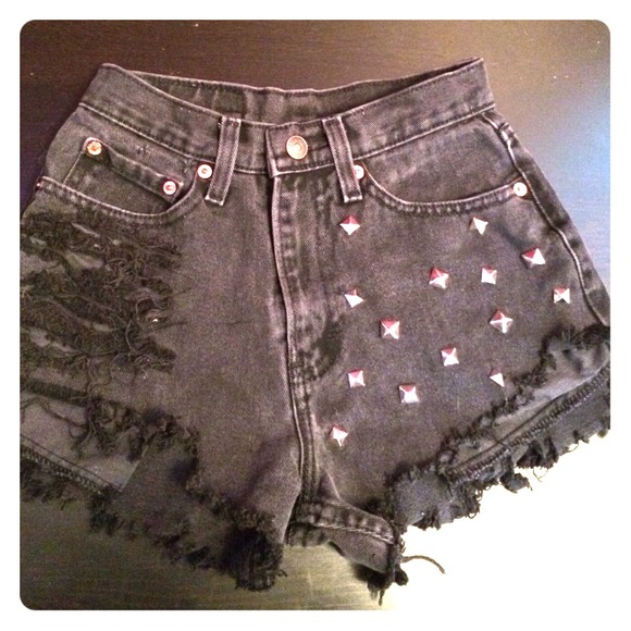 Reconstructed Jordache jeans made into shorts