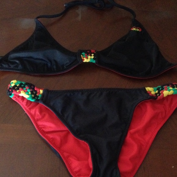 Nwot Reversible roxy rasta bathing suit