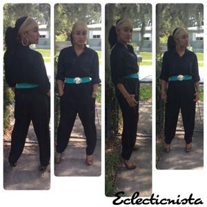 VTG Black cat silk jumper