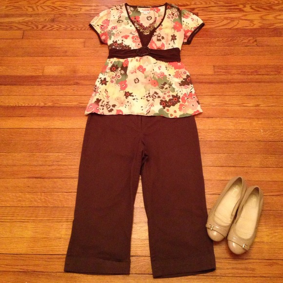 Brown Capri Pants