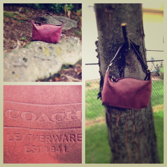 Purple Coach tiny purse