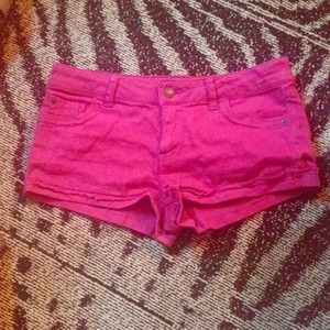 Magenta Cuffed Shorts