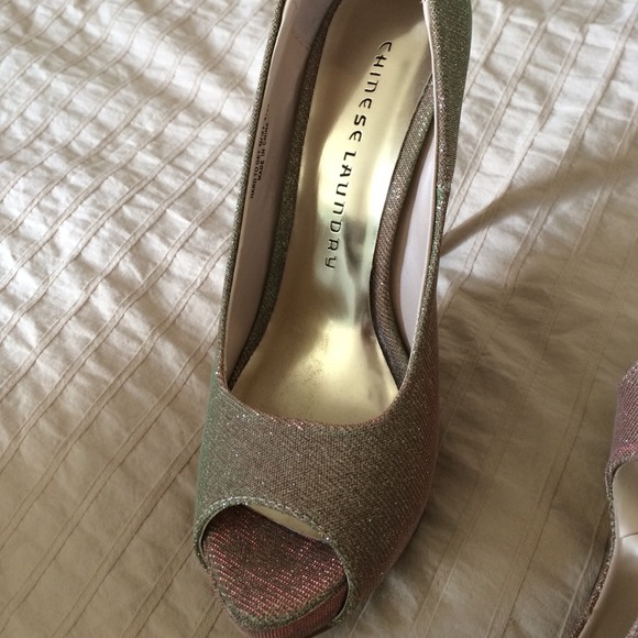 Chinese laundry gold heels..