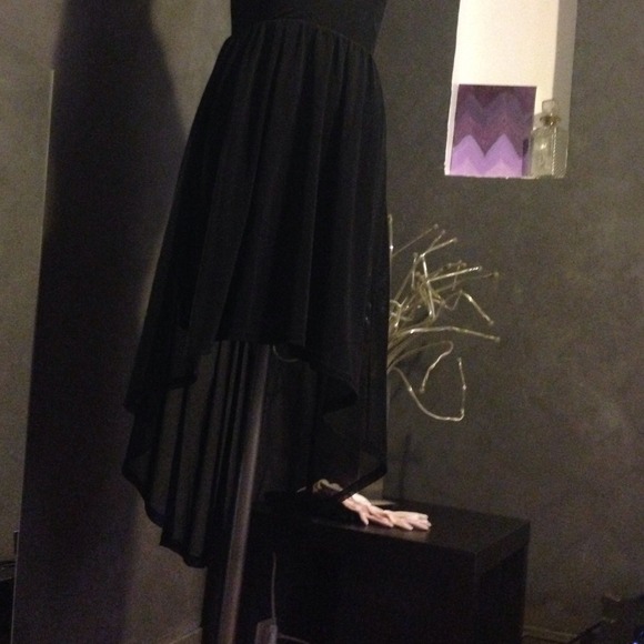 Bundled!🎉HP🎉H&M Black overlay hi-lo dress - Picture 3 of 4