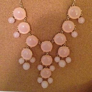 J. Crew pink bubble necklace