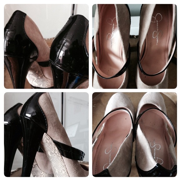 JESSICA SIMPSON 'Cheetah' Heels snake skin 7.5M - Picture 3 of 4