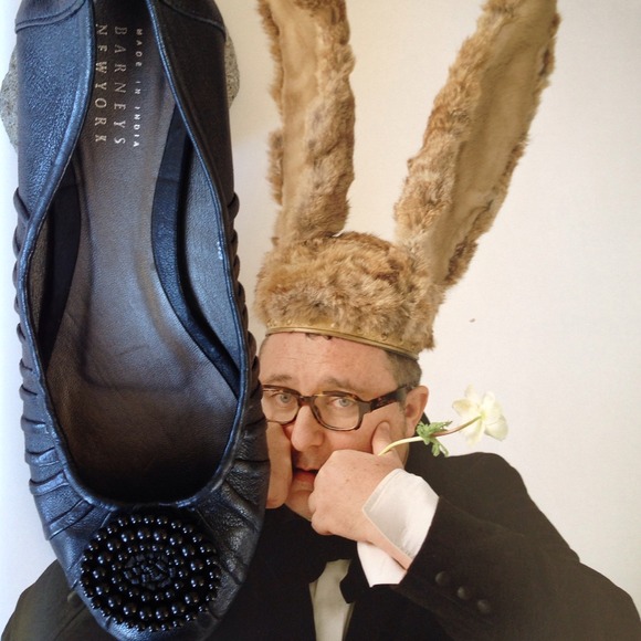 Barney's New York Blk  ballet flat shoes