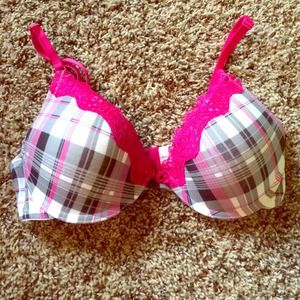 🎀 NWOT Pink Plaid Bra 🎀
