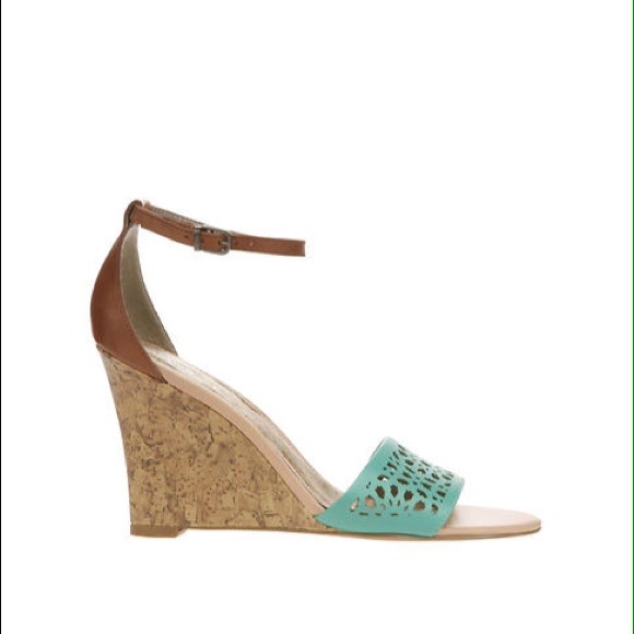 LOFT Shoes - Loft Adelina Perforated Wedges-Peacock Color-NIB!