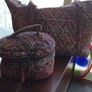 Vera Bradley bag and travel cosmetic case