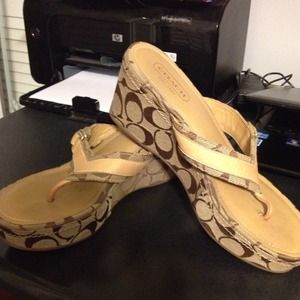 Authentic Coach signature sandals