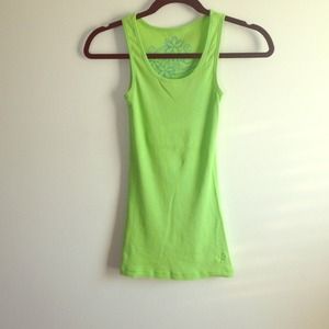 Lime Green Ribbed Tank
