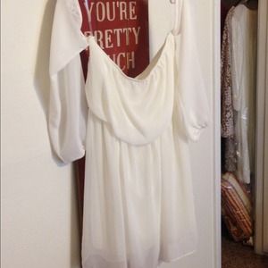 Gorgeous off white chiffon dress!