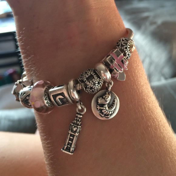 Pandora bracelet with charms
