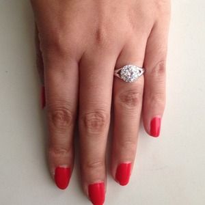 2.2 ct round cz engagement ring