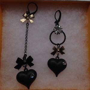 Betsy Johnson asymmetrical earrings