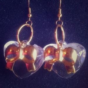 Scorpio hearts & bows earrings