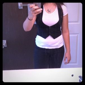 Chic black business vest