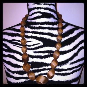 Chunky wooden necklace