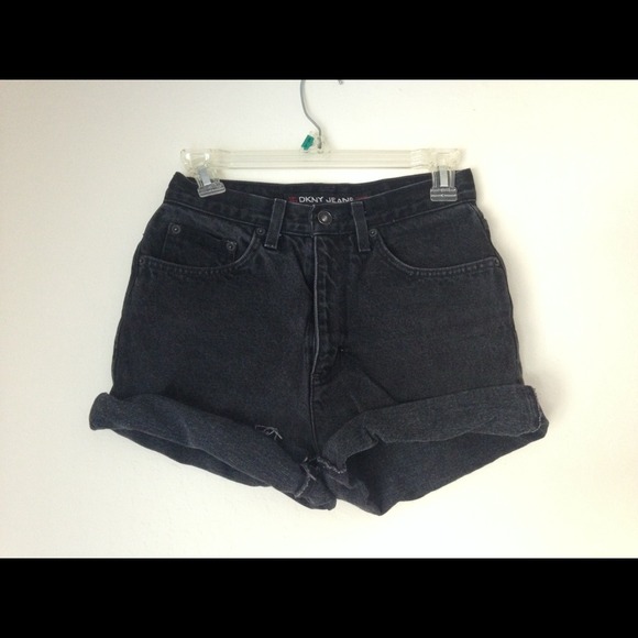 Black high-waisted shorts