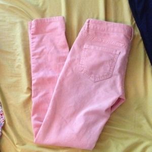 Coral pink aerie skinny jeans