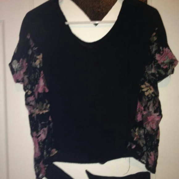 Lace Flower Print Shirt