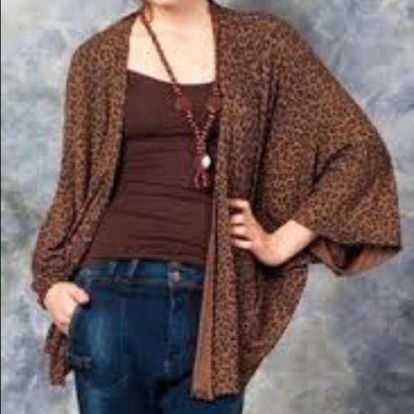 SOLD! Zara Leopard Animal Print Kimono Jacket