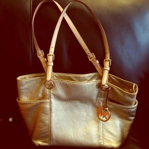 Michael Kors Shiny Gold Shoulder Bag