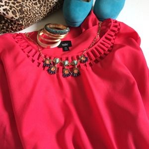 SOLD IN BUNDLE!! Neon coral dress with pockets!