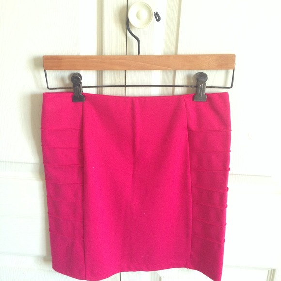Hot pink skirt