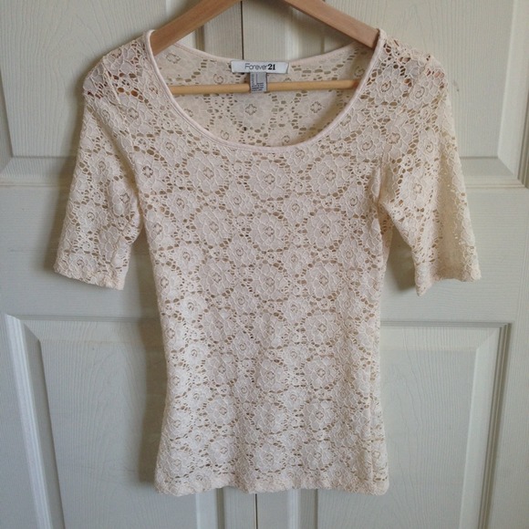 Cream floral top