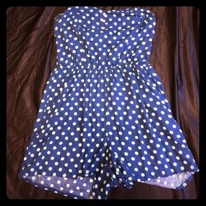 Blue Polka Dot Romper