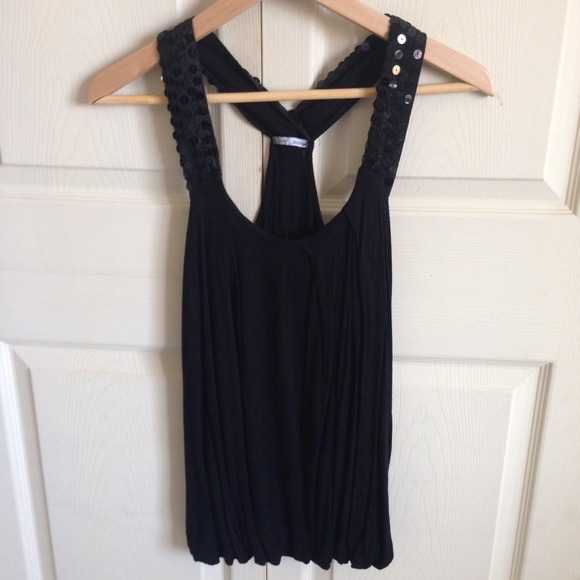 Black sequins top