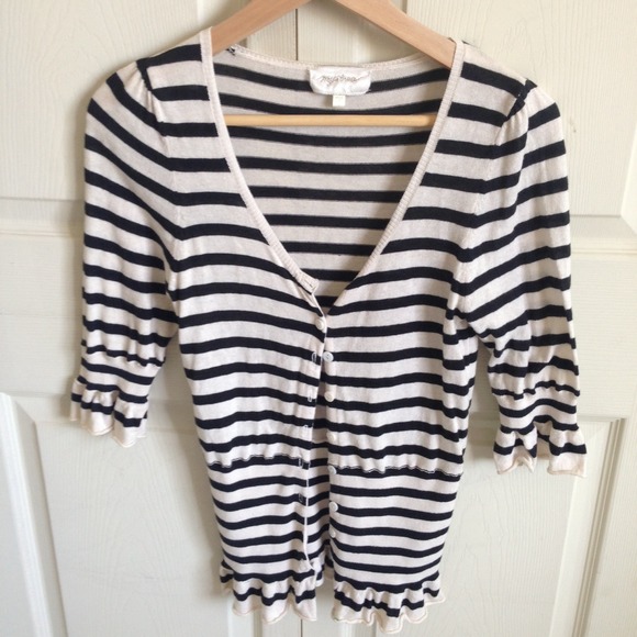 Black & white stripe cardigan