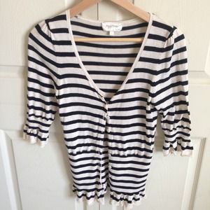 Black & white stripe cardigan